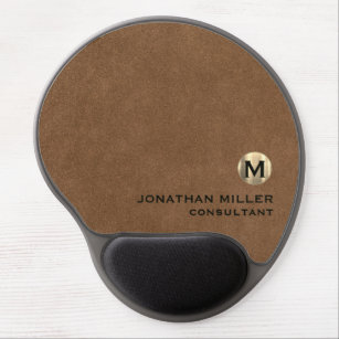 Personalized Leather Print Ergonomic Mousepad