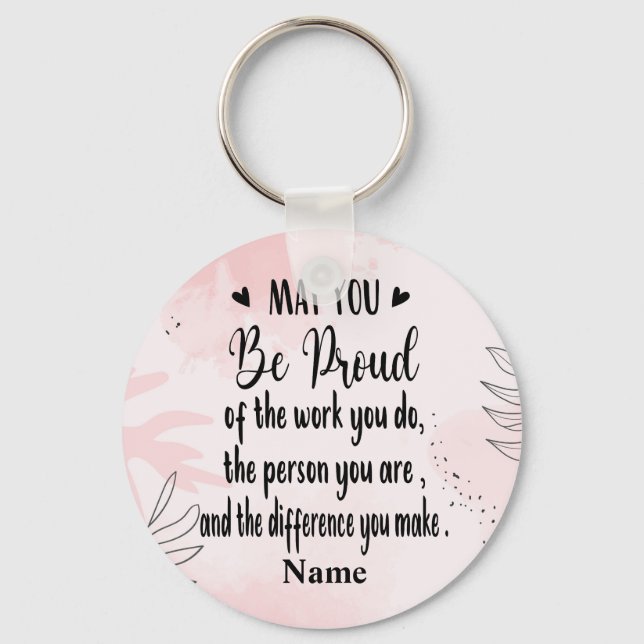 Personalized Leave Gift for Employee Appreciation  Keychain (Front)
