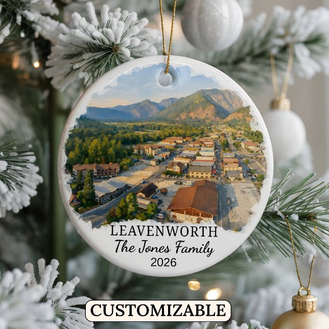 Personalized Leavenworth Ornament, Washington Ceramic Ornament (Creator Uploaded)