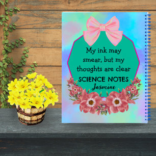 Personalized Lefty Notebook – Cute Floral Pastel