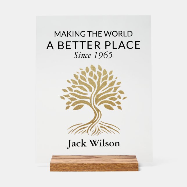 Personalized Legacy & Impact Acrylic Sign (Front)