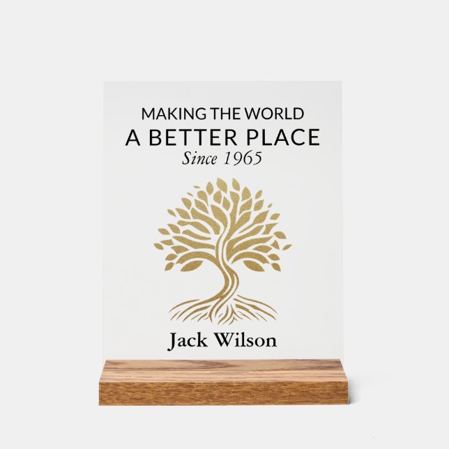 Personalized Legacy & Impact Acrylic Sign (Front)