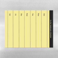 Yellow Legal Pad Weekly Schedule Post-it Notes