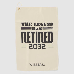 Personalized Legend Has Retired Boss Coworker Golf Towel