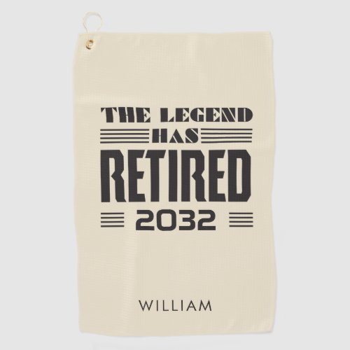Personalized Legend Has Retired Boss Coworker Golf Towel