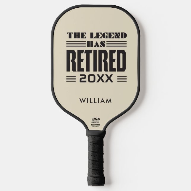 Personalized Legend Has Retired Boss Pickleball Paddle (Front)