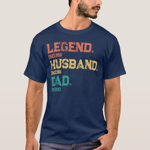 Personalized Legend Husband Dad _ Custom Dates T_Shirt