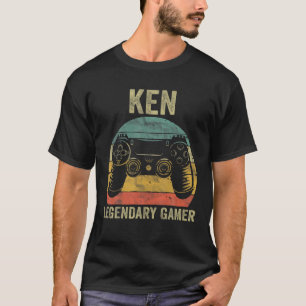 Personalized Legendary Gamer Ken Name Video Gamer T-Shirt