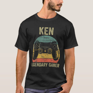Personalized Legendary Gamer Ken Name Video Gamer T-Shirt
