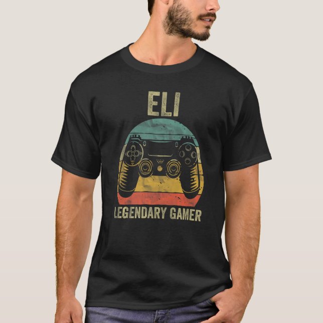 Personalized Legendary Gamer Shirt Eli Name Video  (Front)