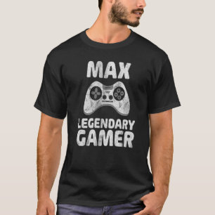 Personalized Legendary Gamer Shirt Max Name Video 