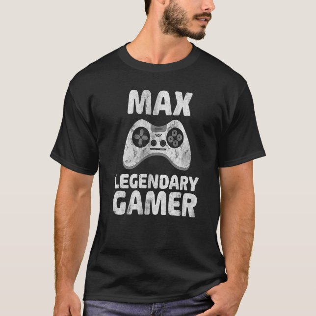 Personalized Legendary Gamer Shirt Max Name Video  (Front)