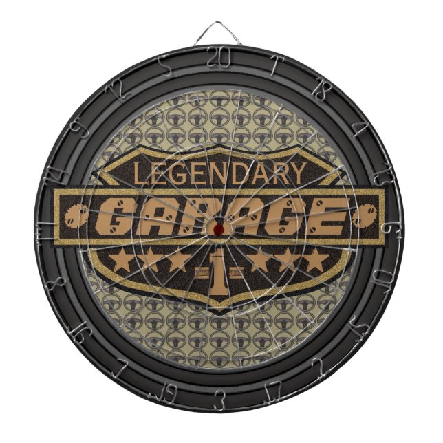 Personalized Legendary Garage Dart Board (Front)