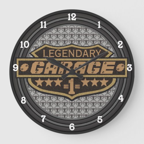 Personalized Legendary Garage Large Clock