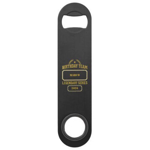 Personalized Legendary Series Gold Birthday Bar Key