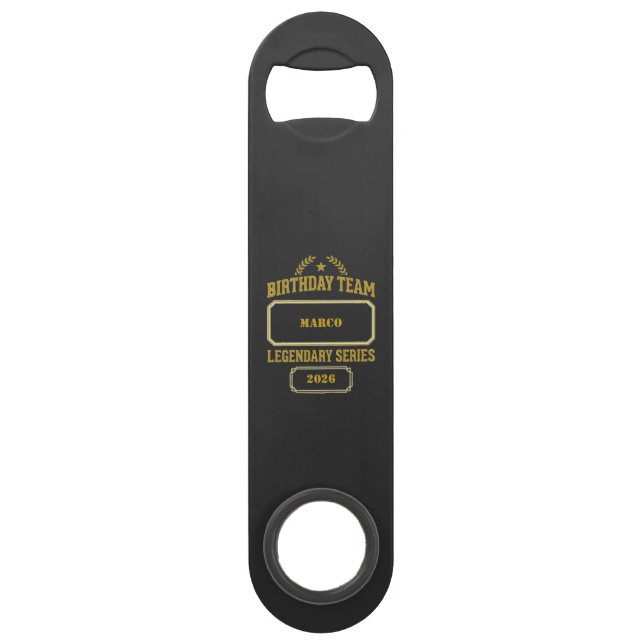 Personalized Legendary Series Gold  Birthday Bar Key (Front)