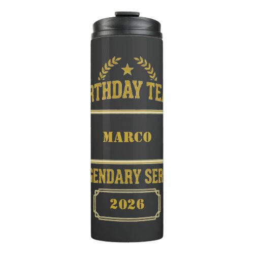 Personalized Legendary Series Gold  Birthday Thermal Tumbler