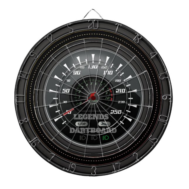 Personalized Legends Dartboard Speedometer Edition (Front)