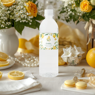 Personalized Lemon Citrus Water Bottle Labels