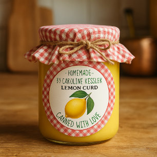 Personalized Lemon Curd Canning Label Roll
