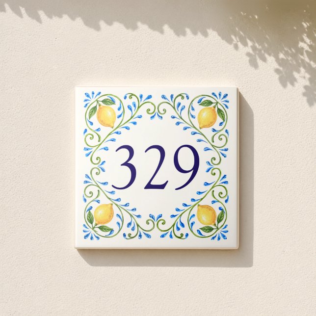Personalized Lemon Design Ceramic Tile (Creator Uploaded)