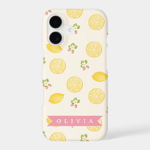 Personalized Lemon Floral Summer Custom Name iPhone 17 Case