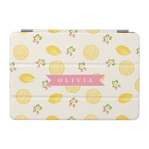 Personalized Lemon Floral Summer Custom Name iPad Mini Cover