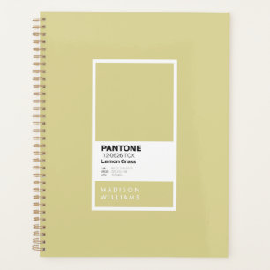 Personalized Lemon Grass Notebook Custom Name
