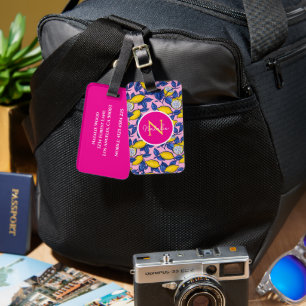 Personalized Lemon Luggage Tag