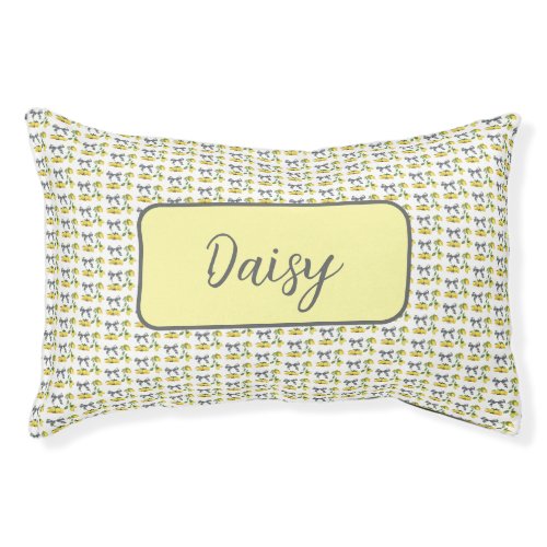Personalized Lemon Pattern Pet Bed