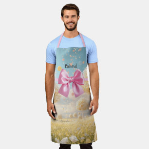 Personalized Lemon Pink Meadow Candy Dreamscape Apron