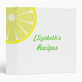 Personalized Lemon Recipe Binder