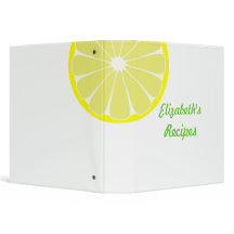 Personalized Lemon Recipe Binder