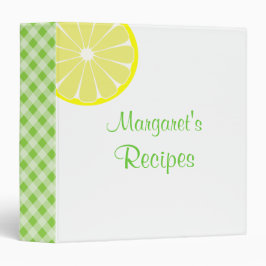 Personalized Lemon Recipe Binder
