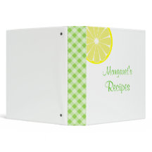 Personalized Lemon Recipe Binder