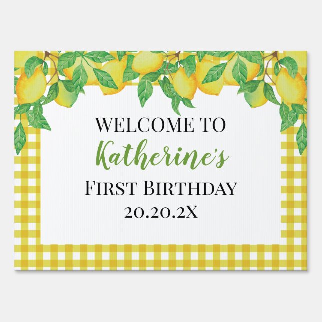 Personalized Lemon sign (Front)