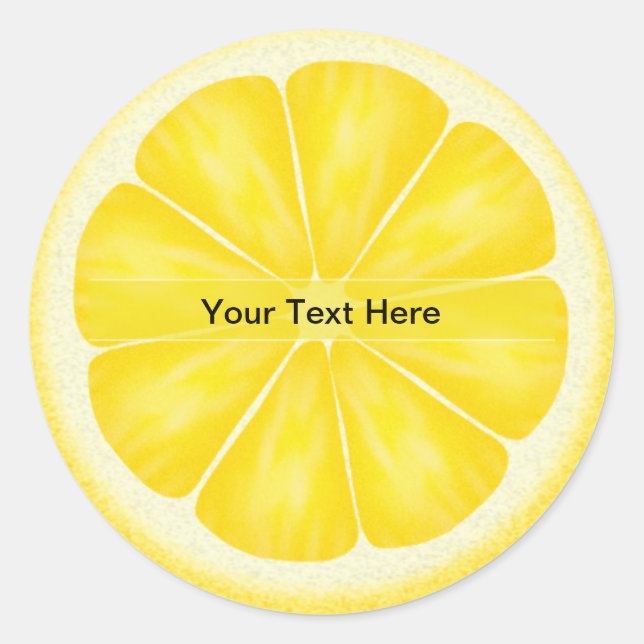 Personalized Lemon Slice Stickers (Front)