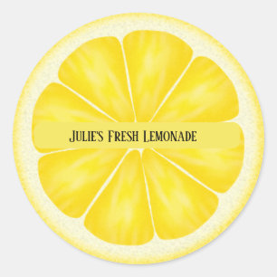 Personalized Lemon Slice Stickers