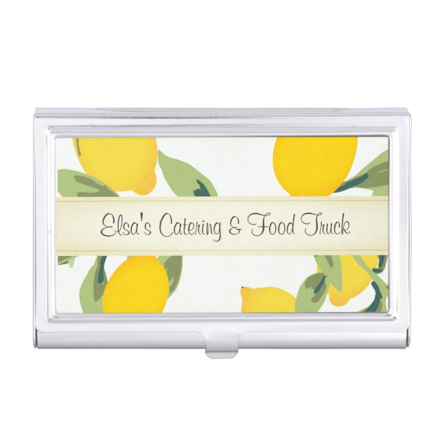 Personalized Lemon Tree Business Card Holder (Front)