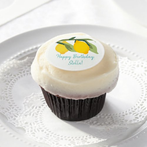 Personalized Lemon Tree Edible Frosting Rounds