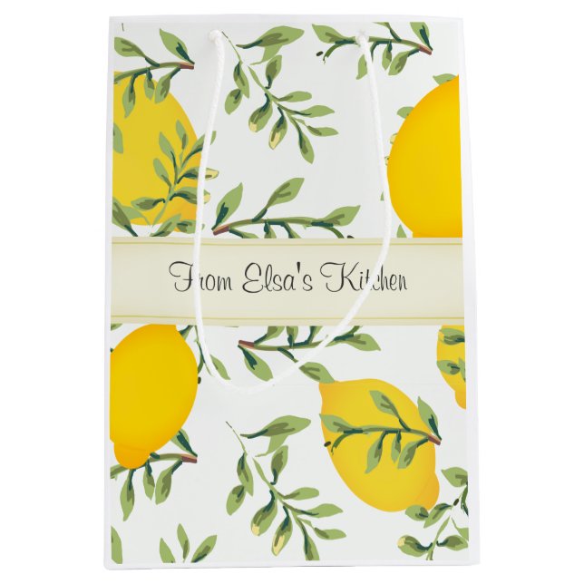 Personalized Lemon Tree Food Gift Bag (Front)