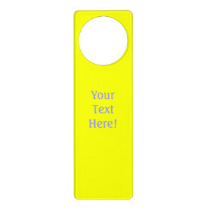 Personalized Lemon Yellow Color Customize This! Door Hanger