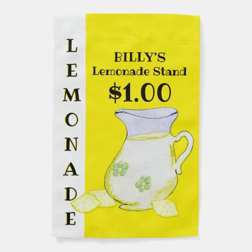 Personalized Lemonade Stand Front Yard Garden Flag