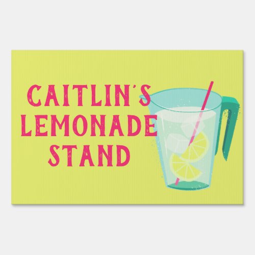 Personalized Lemonade Stand Lawn Sign