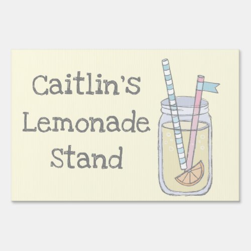Personalized Lemonade Stand Lawn Sign