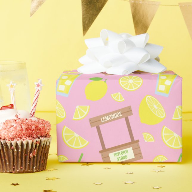 Personalized Lemonade Stand Wrapping Paper (Birthday Party)
