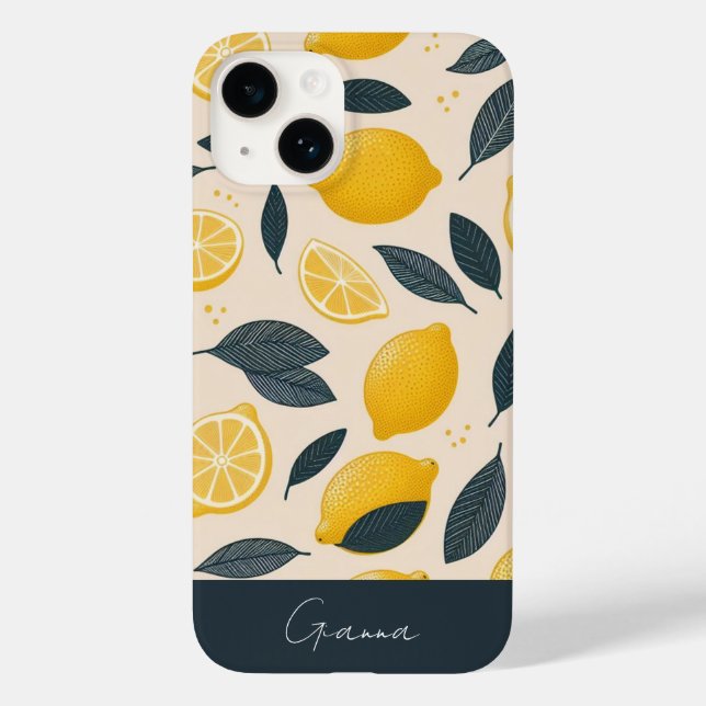 Personalized Lemons phone case (Back)