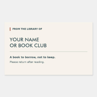 Personalized Lending Library Bookplate Labels
