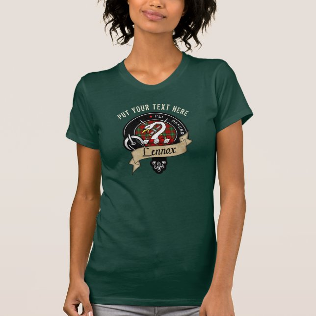 Personalized Lennox Clan Badge T-Shirt (Front)