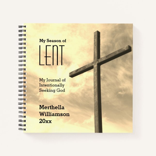 Personalized LENT JOURNAL Seeking God Lenten (Front)